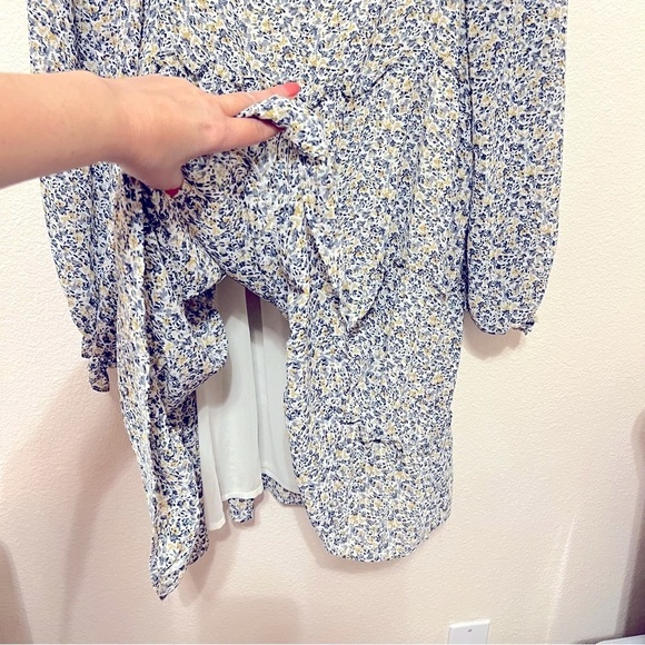 Bohme floral chiffon tiered boho dress sz L fully lined - Picture 11 of 15